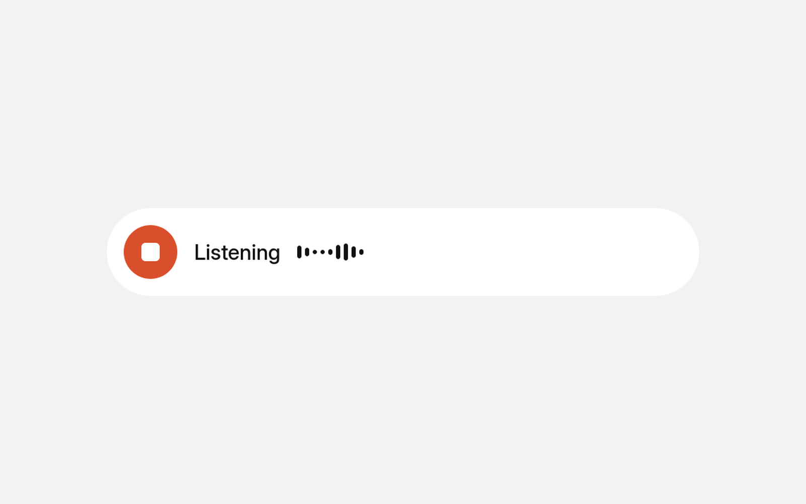 The dictation bar, for as long as Onsite is listening.